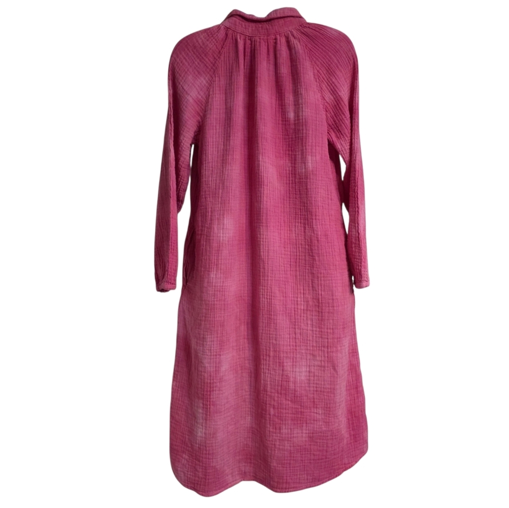 Xirena Long Sleeve Knee Length Cotton Gauze Dress- Oversized Small - Picture 7 of 13